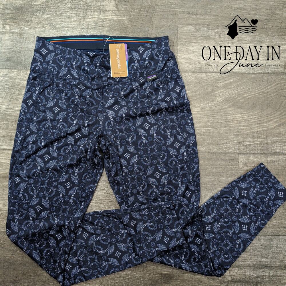 Patagonia Blue/White Patterned Leggings, Size S